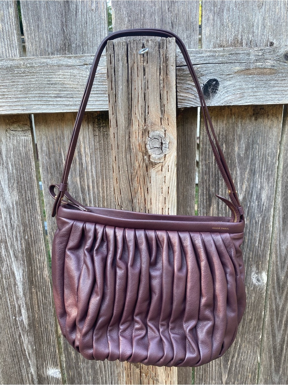 Mansur Gavriel Balloon bag beautiful eggplant color